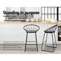 Artiss Bar Stools 4 Pack Metal Padded Seat Kitchen