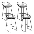 Artiss Bar Stools 4 Pack Metal Padded Seat Kitchen