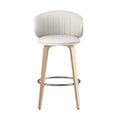 Artiss Bar Stools Leather Wood 2x Dining Chairs