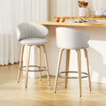 Artiss Bar Stools Leather Wood 2x Dining Chairs