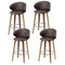 Artiss Bar Stools x4 Leather Contoured Dining Chairs Wood