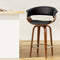 Artiss Swivel Bar Stool PU Seat Wooden Frame