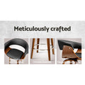 Artiss Swivel Bar Stool PU Seat Wooden Frame