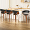 Artiss 4x Bar Stools Swivel PU Seat Wooden Legs