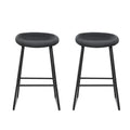 Artiss 2x Bar Stools PU Leather Metal Kitchen Counter Dining Chairs