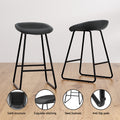 Artiss 2x Bar Stools PU Leather Metal Kitchen Counter Dining Chairs