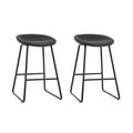 Artiss 2x Bar Stools PU Leather Metal Kitchen Counter Dining Chairs
