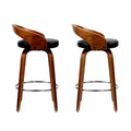 Artiss Bar Stools 2x Swivel Seat Curved Backrest