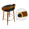 Artiss Bar Stools 2x Swivel Seat Curved Backrest