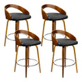 Artiss Bar Stools Set 4 Swivel Curving Backrest