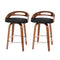 Artiss Bar Stools Swivel Dining Chairs Low Back Counter PU 2pc