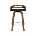 Artiss Bar Stools Swivel Dining Chairs Low Back Counter PU 2pc
