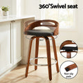 Artiss Bar Stools Swivel Dining Chairs Low Back Counter PU 2pc