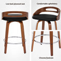 Artiss Bar Stools Swivel Dining Chairs Low Back Counter PU 2pc