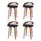 Artiss 4x Bar Stools Swivel Dining Chairs Low Back Counter Seat PU