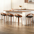 Artiss 4x Bar Stools Swivel Dining Chairs Low Back Counter Seat PU