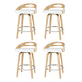 Artiss 4x Bar Stools Swivel Dining Chairs Low Back Counter Seat PU Cushion