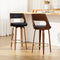 Artiss 2x Bar Stools Swivel Leather 65cm Height