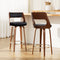 Artiss 2x Bar Stools 76cm Swivel Leather Kitchen Chair