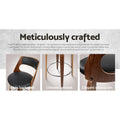 Artiss 2x Bar Stools 76cm Swivel Leather Kitchen Chair