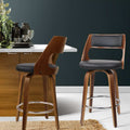 Artiss 2x Bar Stools 76cm Swivel Leather Kitchen Chair