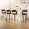 Artiss 4x Bar Stools Swivel Leather 76cm