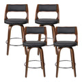 Artiss 4x Bar Stools Swivel Leather 76cm