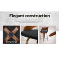 Artiss 4x Bar Stools Swivel Leather 76cm