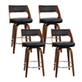 Artiss 4x Bar Stools Swivel Leather 76cm