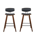 Artiss 2x Leather Bar Stools Padded Backrest