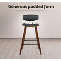 Artiss 2x Leather Bar Stools Padded Backrest