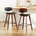 Artiss 2x Leather Bar Stools Padded Backrest