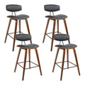 Artiss 4x Bar Stools Leather Padded Backrest