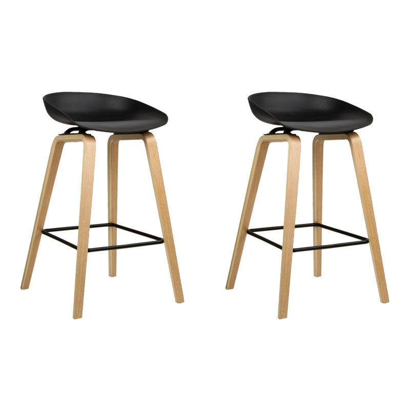 Artiss 2x Wooden Bar Stools
