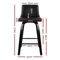 Artiss Bar Stools x2 Leather Swivel Wooden Kitchen Barstools