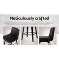 Artiss Bar Stools x2 Leather Swivel Wooden Kitchen Barstools