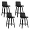 Artiss Bar Stools x4 Swivel Leather Kitchen Wooden Chairs