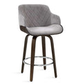 Artiss Bar Stools Swivel Velvet Padded Wooden Seat
