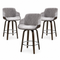 Artiss Bar Stools Set of 3 Kitchen Wooden Bar Stool Dining Chair Swivel Velvet