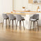Artiss 4x Swivel Bar Stools Velvet Padded Wooden