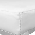 Artiss 2x Bar Stools Leather Padded White Metal