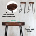Artiss Bar Stools Tractor Seat 75cm Black x2