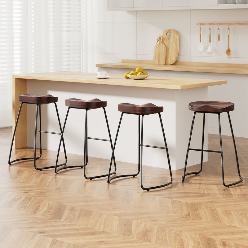 Artiss 4x Tractor Seat Bar Stools 65cm Height