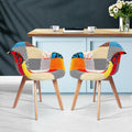 Artiss Dining Chair Set 2 Fabric Retro DSW Replica