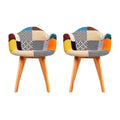 Artiss Dining Chair Set 2 Fabric Retro DSW Replica