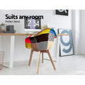 Artiss Dining Chair Set 2 Fabric Retro DSW Replica