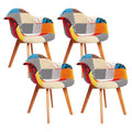 Artiss Dining Chair Set 4 Fabric Retro DSW Replica Grey