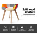 Artiss Dining Chair Set 4 Fabric Retro DSW Replica Grey