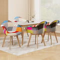 Artiss Dining Chair Set 4 Fabric Retro DSW Replica Grey