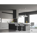 Artiss 4x Bar Stools Fabric Gas Lift Grey